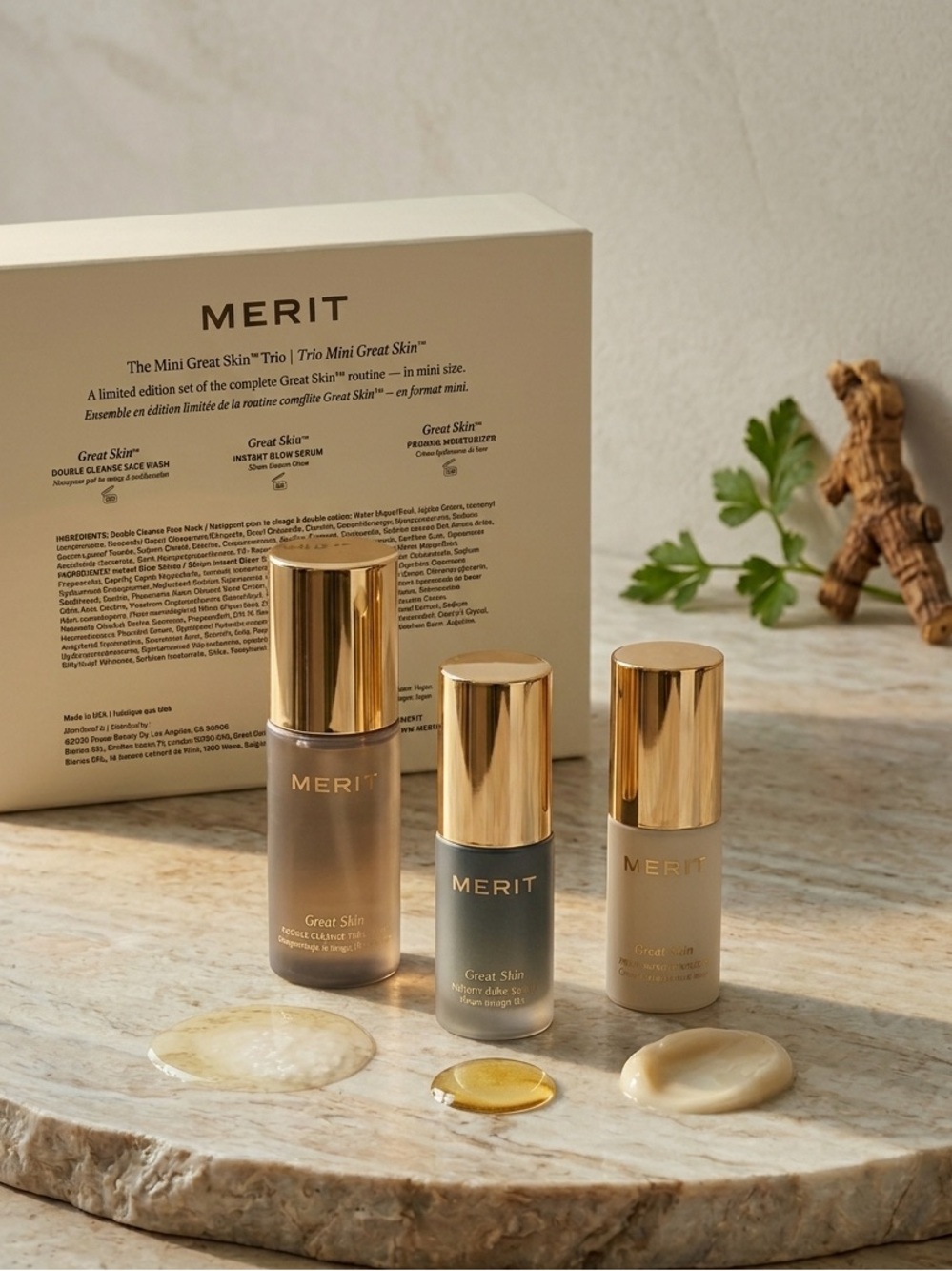 MERIT THE GREAT SKIN MINI TRIO RARE & COVETED LUXURY SEPHORA RELEASE NIB - Picture 7 of 9